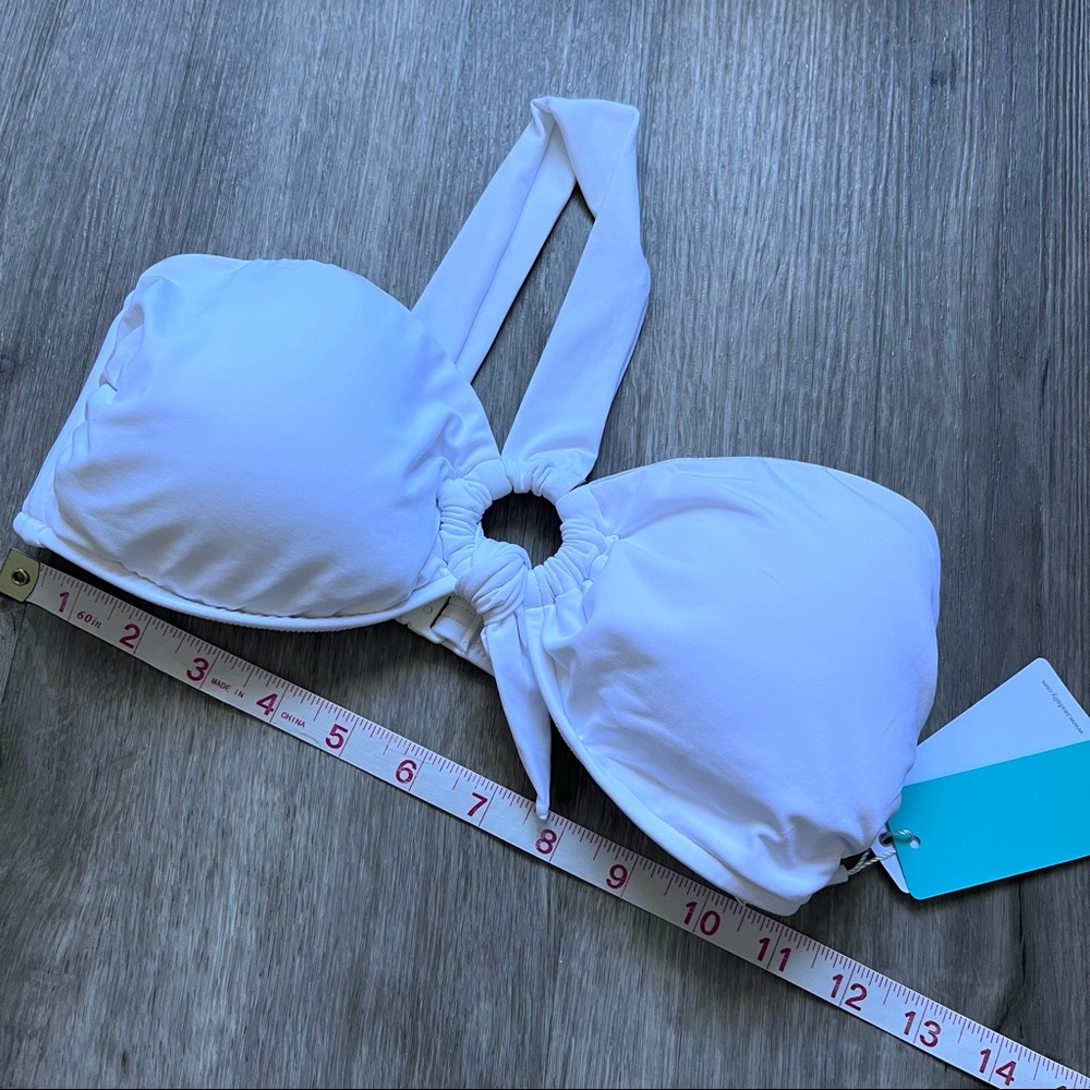 Seafolly• Active Ring Front Bralette Bikini Top White - Picture 8 of 11
